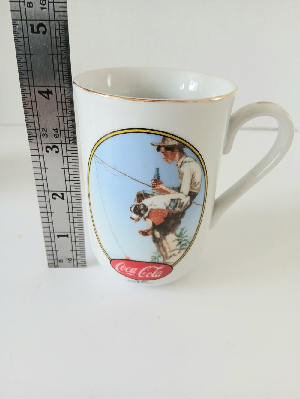 2 Vtg Coca-Cola Norman Rockwell Art Coffee Mug - Picture 4 of 4